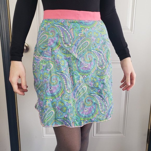 Vintage Paisley Hostess Apron - Picture 1 of 2